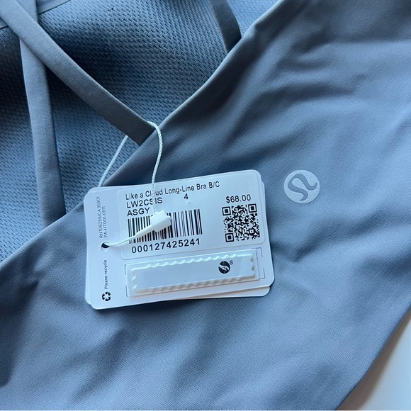 Lululemon Like a Cloud Bra Long Line B/C Cup size 4 Asphalt Grey ASGY - Picture 6 of 6